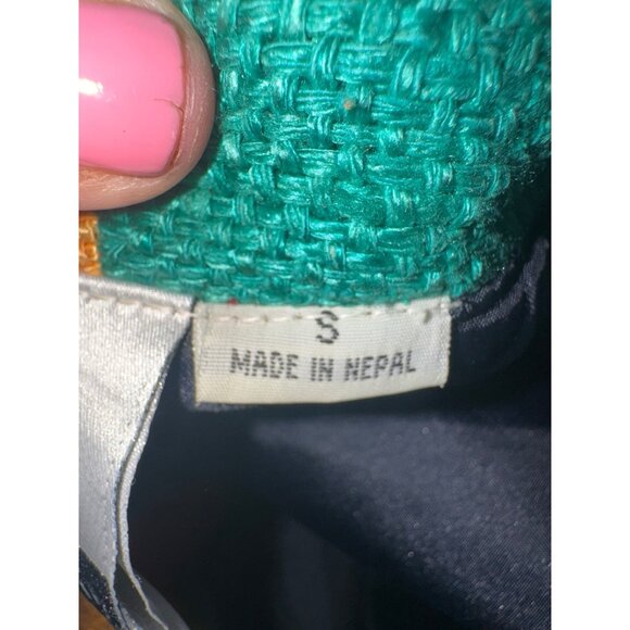 Vintage Yakmagik Patchwork Jacket S Handmade In Nepal 100% Cotton Silk Artsy - Picture 5 of 10